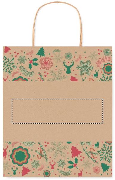 Petit sac cadeau en papier: Emplacement du logo – face avant du produit