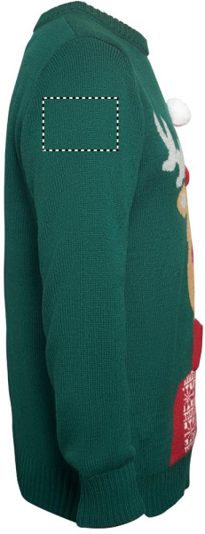Pull de Noël S/M: Emplacement du logo – manche droite