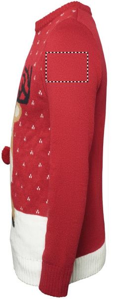 Pull de Noël S/M: Emplacement du logo – manche gauche