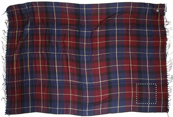 Travelling clan blanket: Logo position – blanket