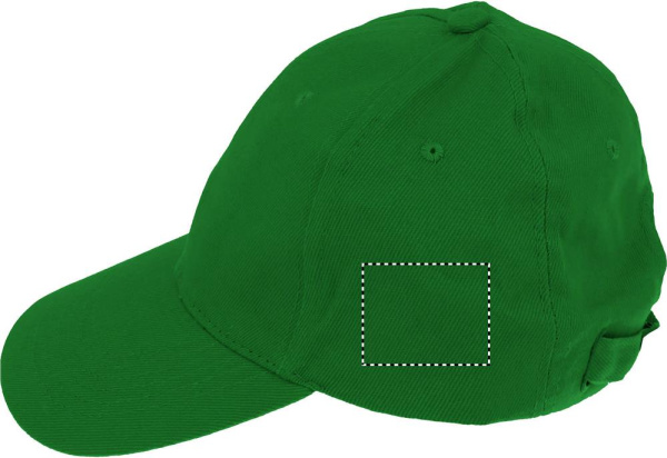 Casquette de baseball à 6 panneaux: Emplacement du logo — Panneau — Gauche
