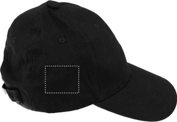 Casquette de baseball à 6 panneaux: Emplacement du logo — Panneau — Droite