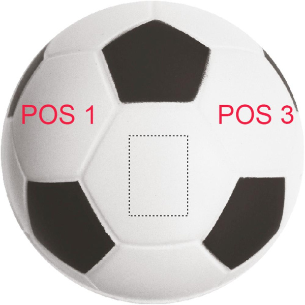 Anti-stress football: Logo position – white segment 2