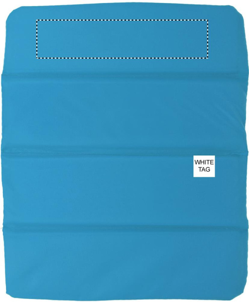 Sittunderlag: Logotypens placering – Baksegment