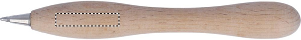 Stylo à bille en bois: Emplacement du logo — Partie basse du stylo