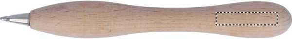 Stylo à bille en bois: Emplacement du logo — Partie haute du stylo