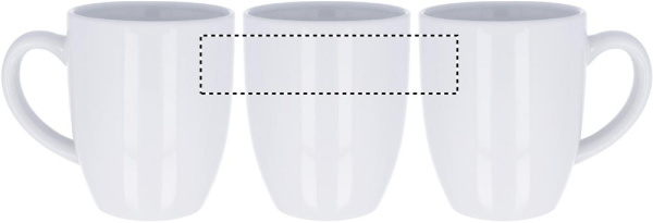 Keramik-Kaffeebecher 300 ml: Rundum-Siebdruck – rund um das Produkt