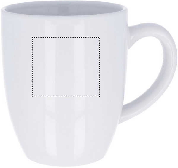 Keramik-Kaffeebecher 300 ml: Logoposition – für Rechtshänder