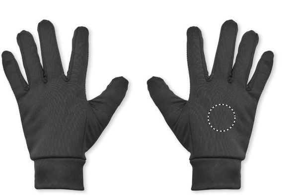 Gants de sport tactiles: Broderie — Gant droit