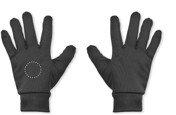 Gants de sport tactiles: Broderie — Gant gauche