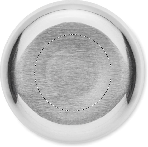 Cocktailshaker i glas 400 ml: Logotypens placering – lock: ovansida