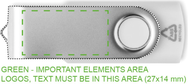 Pārstrādāts ABS USB 16G MO2080-06: Digitālā druka – izstrādājuma aizmugure