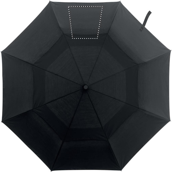 DRIP 21 inch auto open/close foldable umbrella with bamboo handle: Logo position – segment 3