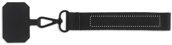 Handledsband för telefon: Logotypens placering – band: produktens sida 2