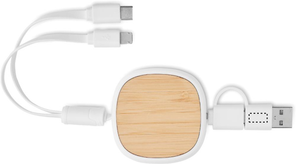 Ištraukiamas įkrovimo USB laidas: Logotipo vieta – Kištuko pusė 2