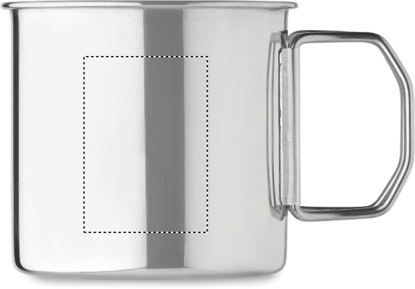 Mug en acier inoxydable de 330 ml: Emplacement du logo — lecture pour droitier