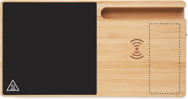 Ladestation mit Tassenwärmer: Logoposition – Ladegerät: Seite 2 des Produkts