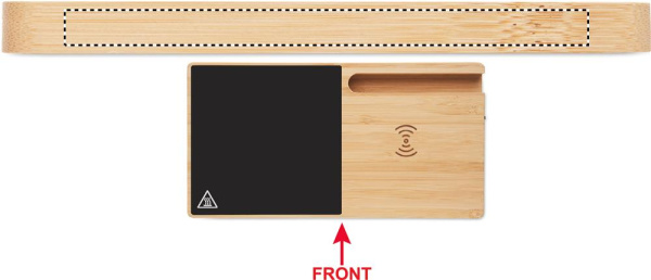 Ladestation mit Tassenwärmer: Logoposition – Vorderseite des Produkts