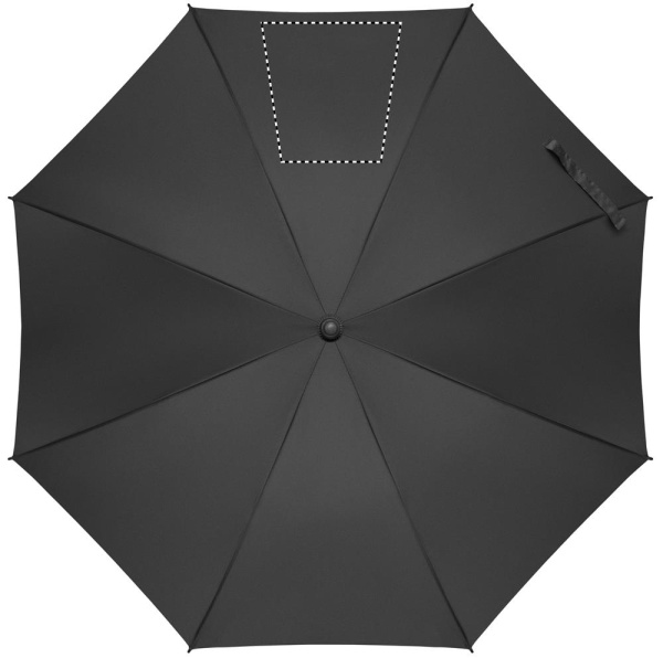 CANOVA+ 23 inch windproof auto open stick umbrella with chequered inside: Logo position – segment 3