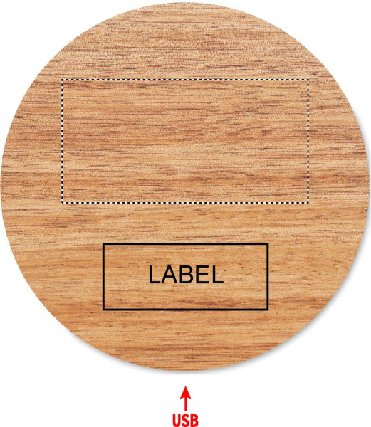 Kabellose Ladestation 15W: Logoposition – Unterseite des Produkts
