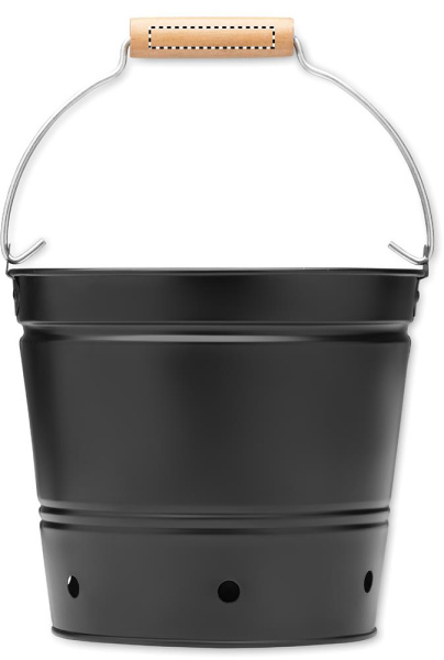 Przenośny grill w formie wiaderka: Logo position – handle