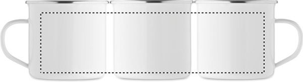 Emaliuotas sublimacinis puodelis 500 ml: 360° spauda – aplink gaminį