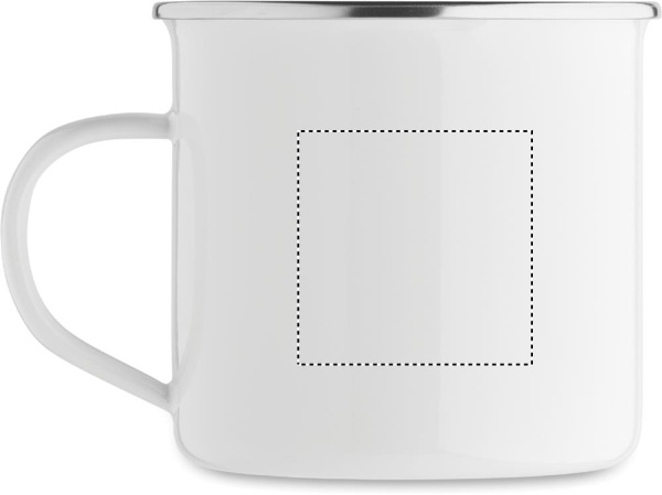Emaliuotas sublimacinis puodelis 500 ml: Logotipo vieta – naudoti kaire ranka