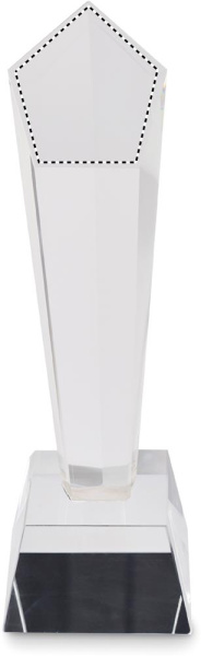 Crystal award in a gift box: Logo position – top of the product