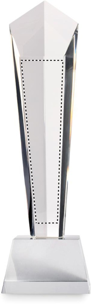 Crystal award in a gift box: Logo position – front of the product