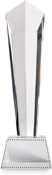 Crystal award in a gift box: Logo position – base: side 1 of the product