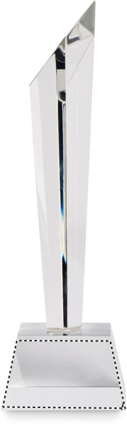 Crystal award in a gift box: Logo position – base: side 2 of the product