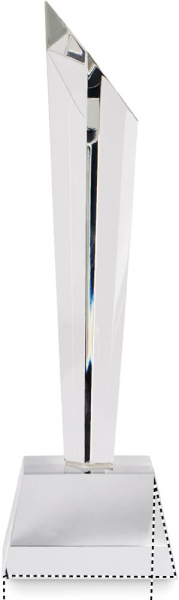 Crystal award in a gift box: Logo position – base: side 3 of the product