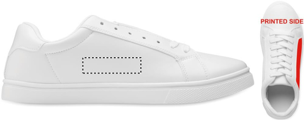 Sneakers i PU storlek 47: Logotypens placering – produktens sida 1: höger sida