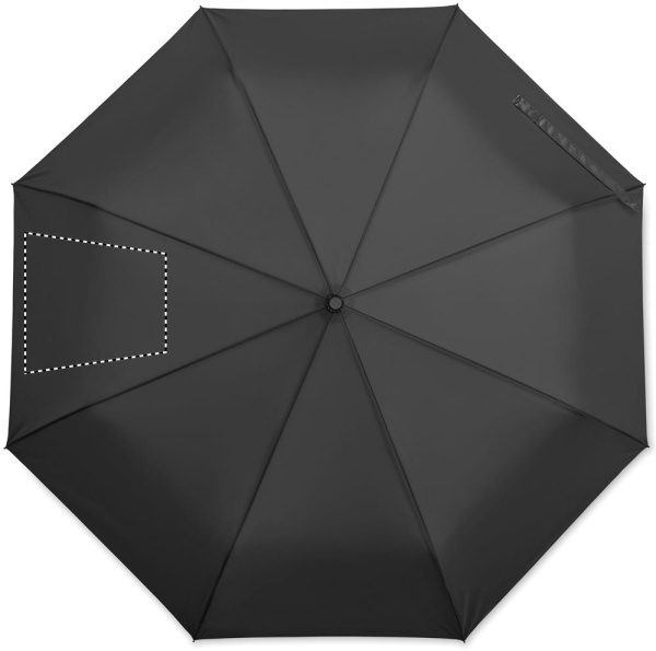 CANOVA 23" windfester Taschenschirm mit Auf-Zu-Automatik und Holzgriff: Logoposition – Segment 2