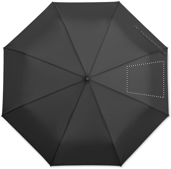 CANOVA 23" windfester Taschenschirm mit Auf-Zu-Automatik und Holzgriff: Logoposition – Segment 4