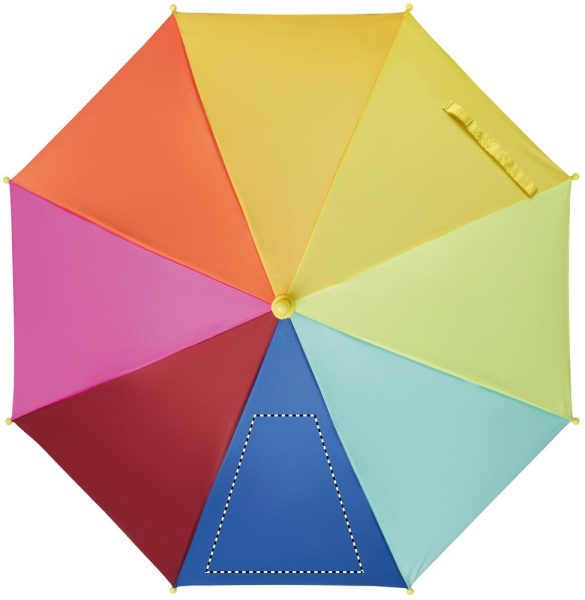 ARCO 18 inch kids umbrella with rainbow pattern: Logo position – segment 1