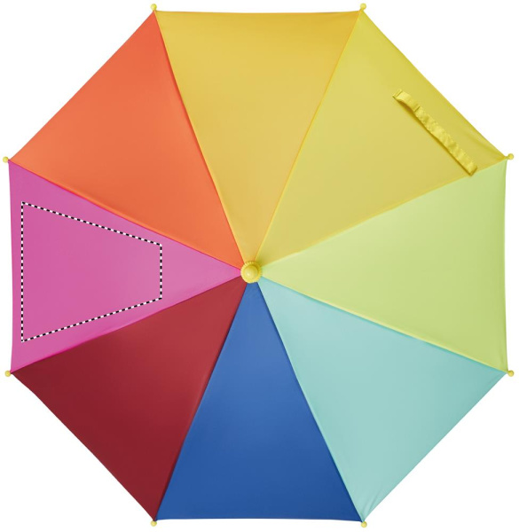 ARCO 18 inch kids umbrella with rainbow pattern: Logo position – segment 2