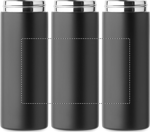 Dvigubų sienelių gertuvė 420 ml: Žiedinė šilkografija – aplink gaminį