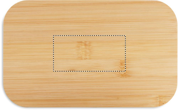 PLA corn lunch box 1000ml: Pad printing – lid