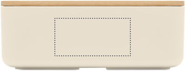 PLA corn lunch box 1000ml: Logo position – side 1 of the product