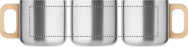 Dvisienis puodelis 350 ml: 360° spauda – aplink gaminį
