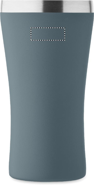 Dubbelväggig termosmugg, 160 ml: Logotypens placering – övre delen av produktens framsida