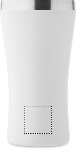Dubbelväggig termosmugg, 160 ml: Logotypens placering – nedre delen av produktens framsida