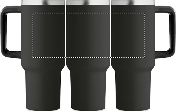 Stor termosmugg med sugrör, 1200 ml: 360°-tryck – 360 övre
