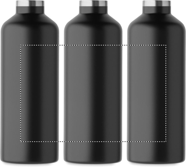 Dvigubų sienelių gertuvė 500 ml: Žiedinė šilkografija – aplink gaminį