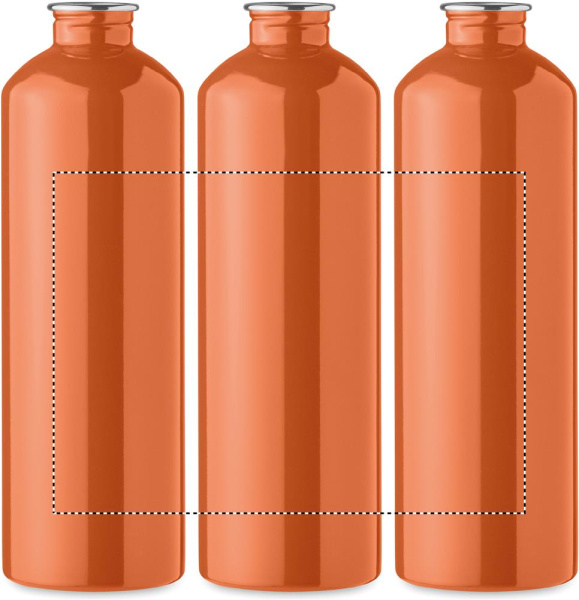 Kierrätysteräksinen juomapullo karabiinilla 750 ml: Ympäripainatus – tuotteen ympäri