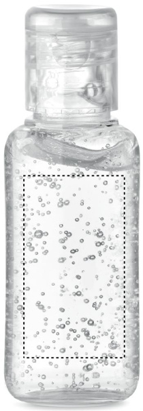 Handreinigungsgel 50ml: Logoposition – Vorderseite des Produkts