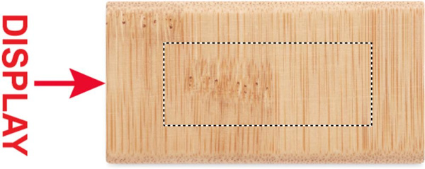 Wireless charger in bamboo 5W: Logo position – right side of the product