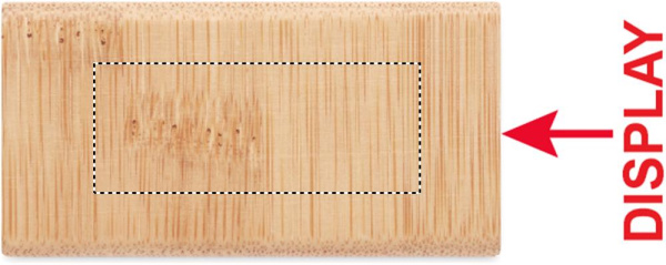 Wireless charger in bamboo 5W: Logo position – left side of the product
