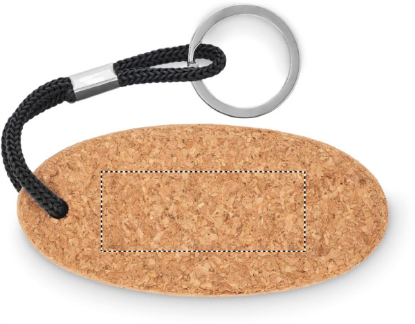 Floating cork key ring Lohja: Logo position – side 1 of the product